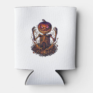 Rafraîchisseur Pour Canette Citrouille d'Halloween Portail Magique de Flames d