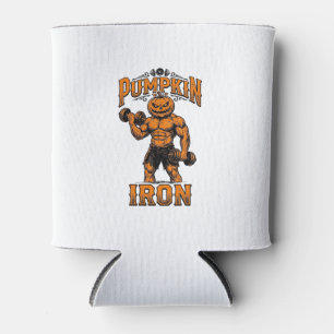 Rafraîchisseur Pour Canette Citrouille Fer Vintage Bodybuilder Halloween Desig