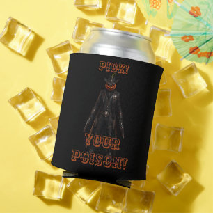 Rafraîchisseur Pour Canette Citrouille sinistre Sheriff Cowboy Jack-o'-Lantern