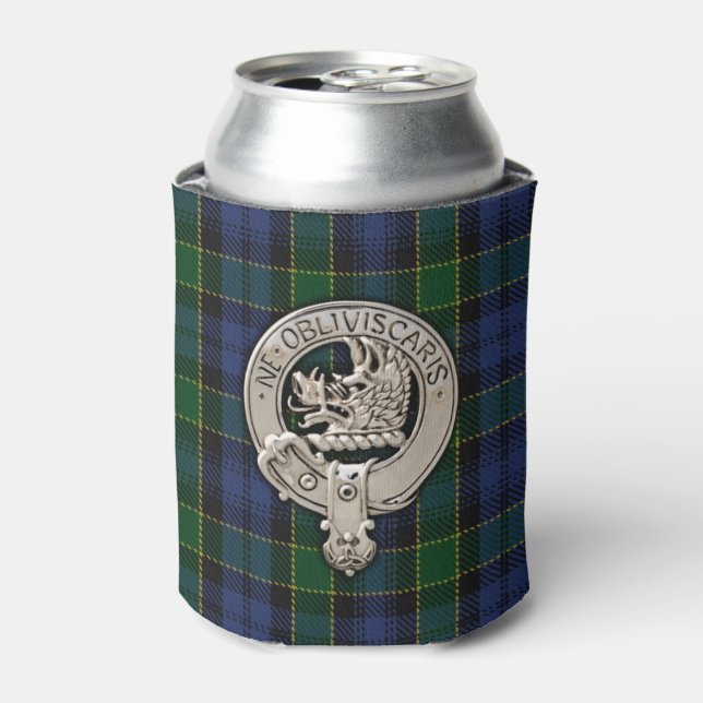 Rafraîchisseur Pour Canette Clan Campbell Crest et Breadalbane Tartan (Can devant)
