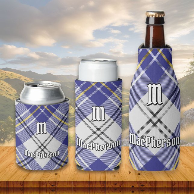 Rafraîchisseur Pour Canette Clan MacPherson Robe Bleue Tartan Can Cooler (Créateur téléchargé)