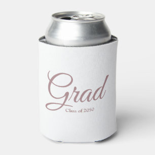 Rafraîchisseur Pour Canette Classe Grad de 2024 rose or blanc script personnal