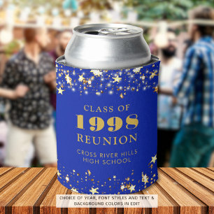 Rafraîchisseur Pour Canette Classe Reunion Royal Blue Gold Stars Personnalisé