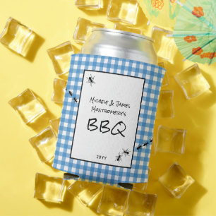 Rafraîchisseur Pour Canette Classique Bleu Blanc En vichy Ants BBQ Pique-nique