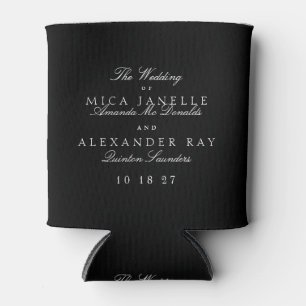 Rafraîchisseur Pour Canette Classique Formal Elegant noir & blanc Mariage cade
