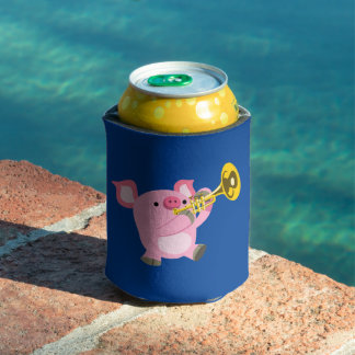 Rafraîchisseur Pour Canette Cochon De Cartoon Mignonne Jouer Trumpet Can Coole