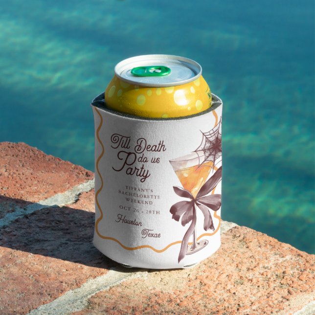 Rafraîchisseur Pour Canette Cocktail Halloween Enterrement Till Death Bow  (Piscine in situ)