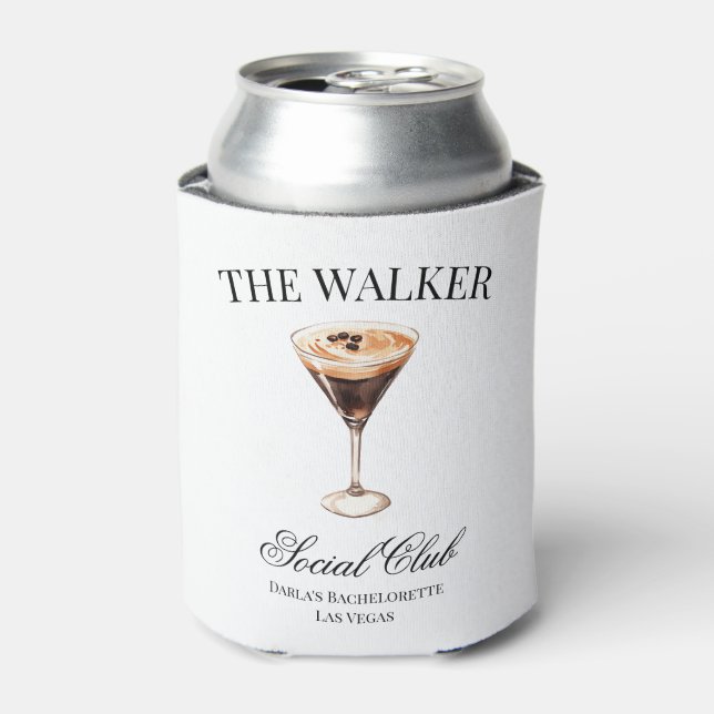 Rafraîchisseur Pour Canette Cocktail Social Club Espresso Martini Bachelorette (Can devant)