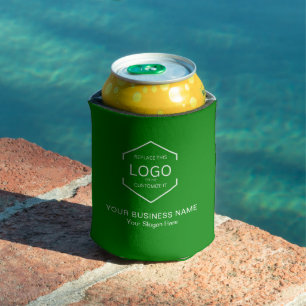 Rafraîchisseur Pour Canette Code QR Logo Entreprise Marketing Promo Vert