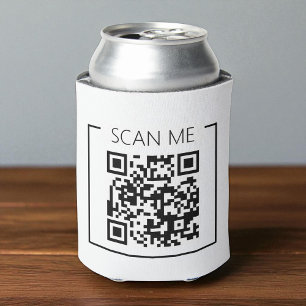 Rafraîchisseur Pour Canette Code QR Minimaliste Scannez-Moi Entreprise