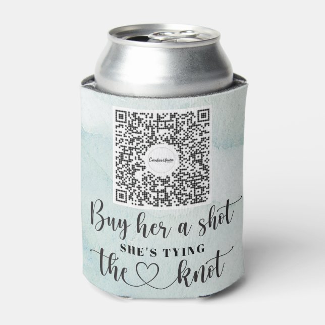 Rafraîchisseur Pour Canette Code QR Venmo de la future mariée Payez un verre à (Can devant)
