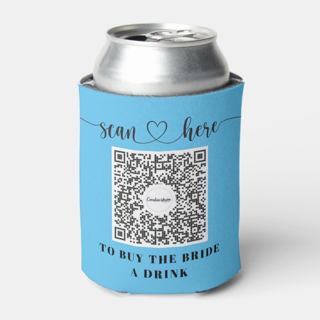 Rafraîchisseur Pour Canette Code QR Venmo de la future mariée Payez un verre à (Can devant)