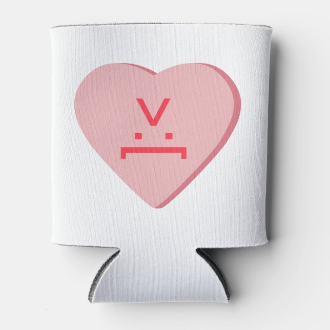 Rafraîchisseur Pour Canette Coeur de bonbons - Visage diabolique (Devant)