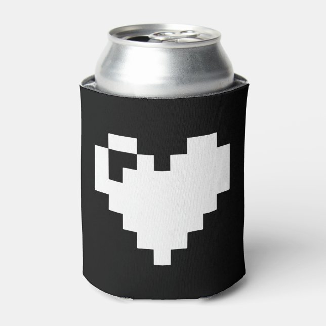 Rafraîchisseur Pour Canette Coeur de pixel 8 bits (Can devant)