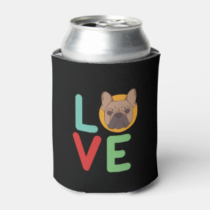 Rafraîchisseur Pour Canette Coeur drôle du bouledogue français I d'amour d'I
