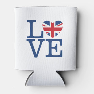 Rafraîchisseur Pour Canette Coeurs britanniques - L'amour Union Jack peut refr