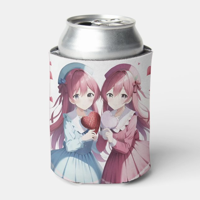 Rafraîchisseur Pour Canette Coeurs d'Anime Valentine (Can devant)