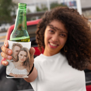 Rafraîchisseur Pour Canette Collage de couple moderne photo et cadeau familial