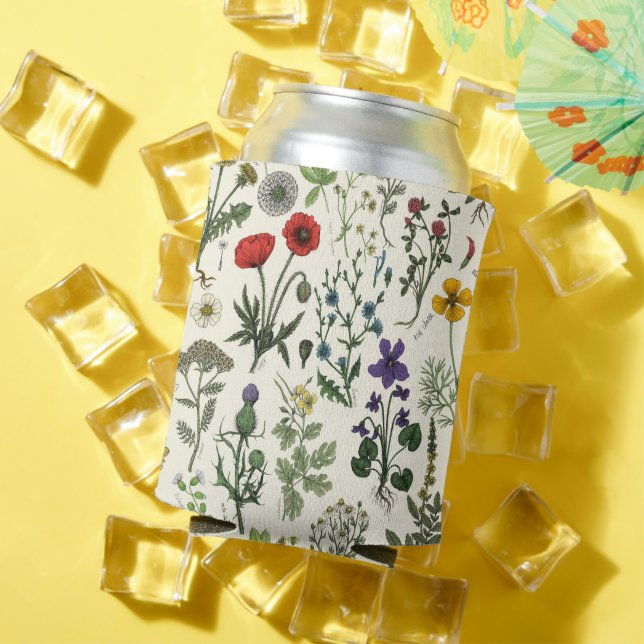 Rafraîchisseur Pour Canette Collage de fleurs sauvages (Été in situ)