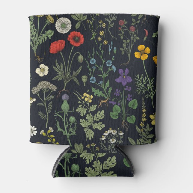 Rafraîchisseur Pour Canette Collage de fleurs sauvages (Devant)