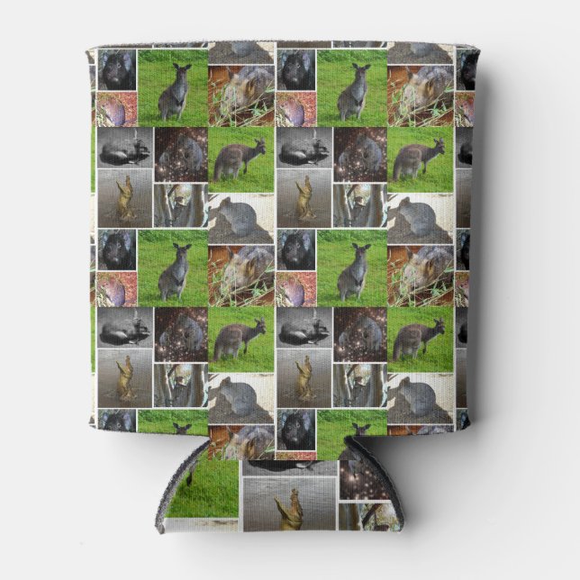 Rafraîchisseur Pour Canette Collage d'images de la faune australienne, (Devant)