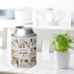 Rafraîchisseur Pour Canette Collage Photo Rose We Love You Grand-mère Meilleur