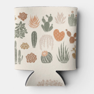Rafraîchisseur Pour Canette Collection de cactus, silhouettes vintages, succul