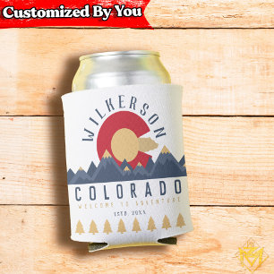 Rafraîchisseur Pour Canette Colorado Mountains Vintage Co Drapeau Souvenirs