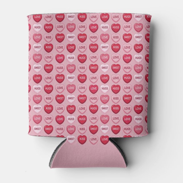 Rafraîchisseur Pour Canette colorful candy Valentine's day heart pattern (Devant)