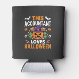 Rafraîchisseur Pour Canette Comptable Aime Halloween Citrouille Comptable Desi