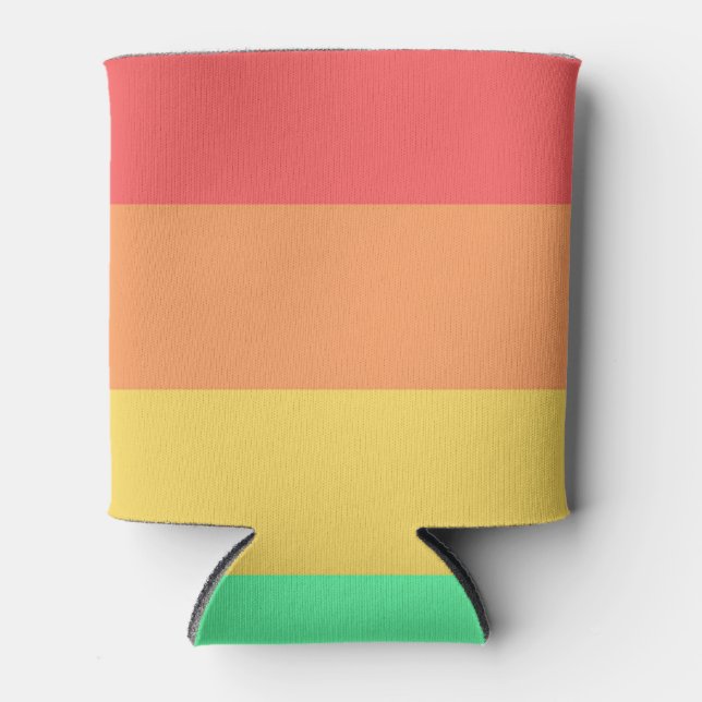 Rafraîchisseur Pour Canette Conception de bandes de couleurs arc-en-ciel paste (Devant)
