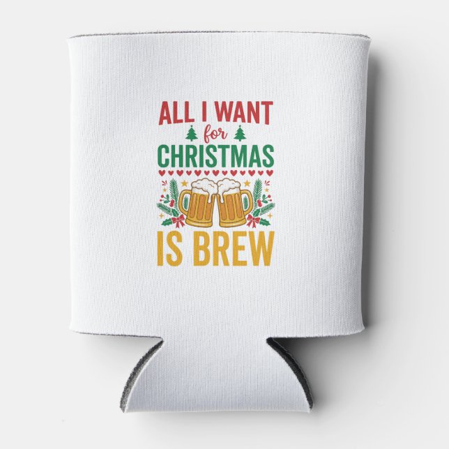 Rafraîchisseur Pour Canette Conception de boisson de vacances Christmas Brew (Devant)