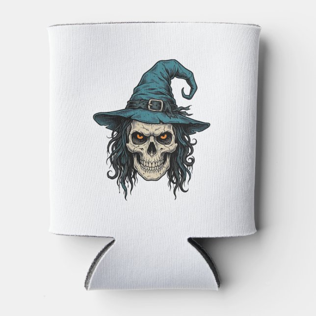 Rafraîchisseur Pour Canette Conception de chemise vectorielle Halloween Crâne  (Devant)