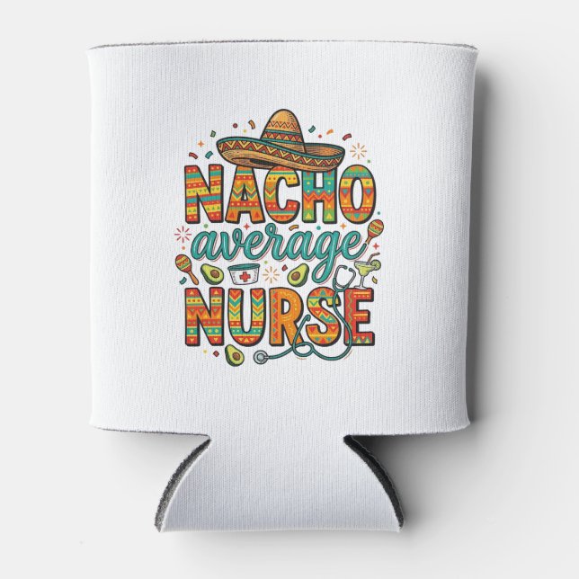 Rafraîchisseur Pour Canette Conception de chemise vectorielle Nacho Average Nu (Devant)