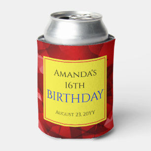 Rafraîchisseur Pour Canette Conception de cristal abstrait rouge Anniversaire