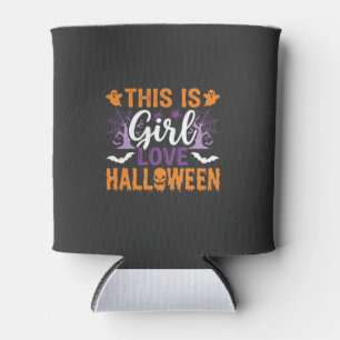 Rafraîchisseur Pour Canette Conception de fantôme Halloween Girl Love_1