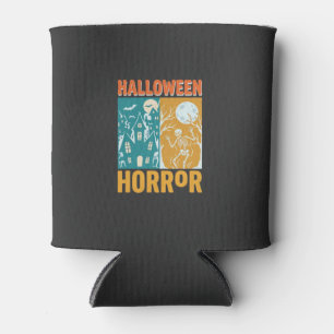 Rafraîchisseur Pour Canette Conception de maison hantée Halloween Lune squelet