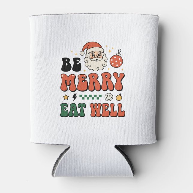 Rafraîchisseur Pour Canette Conception de Noël Merry Manger Bien Santa (Devant)