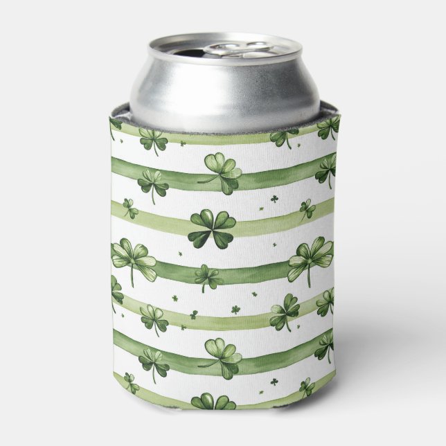 Rafraîchisseur Pour Canette Conception de trèfle irlandais de la Saint-Patrick (Can devant)