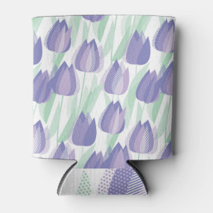 Rafraîchisseur Pour Canette Conception de tulipe : violet clair floral.