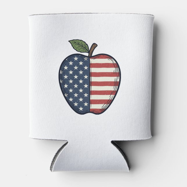 Rafraîchisseur Pour Canette Conception de vecteur de gravure vintage de pomme  (Devant)