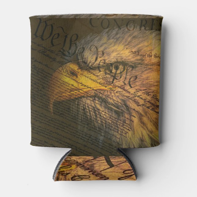 Rafraîchisseur Pour Canette Constitution Avec Aigle Bald (Devant)