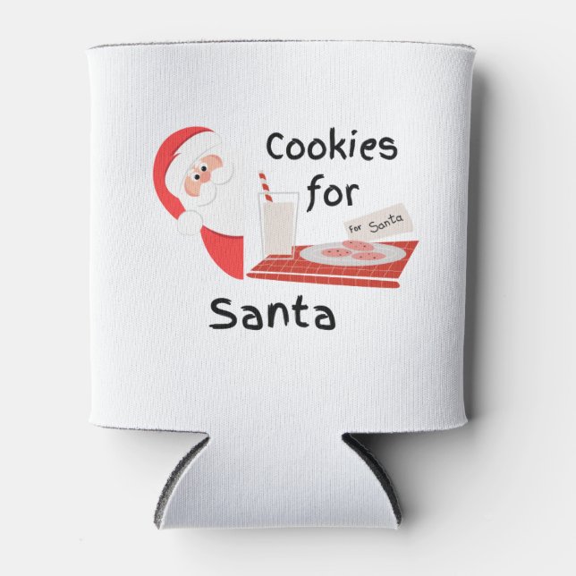Rafraîchisseur Pour Canette Cookies pour Père Noël à Noël (Devant)