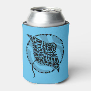 Rafraîchisseur Pour Canette Cool Manta Ray Tribal Design bleu