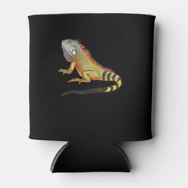 Rafraîchisseur Pour Canette Cool Tropical Iguana Lizard, Cadeau pour animaux (Devant)