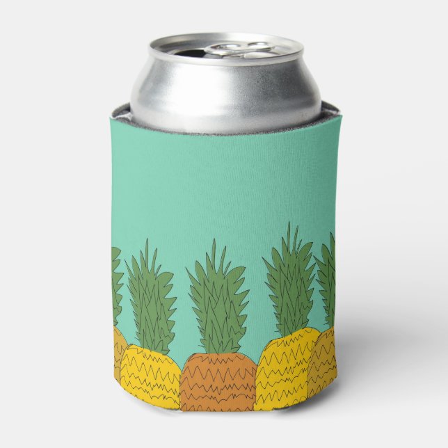 Rafraîchisseur Pour Canette Coozies de bière de la fête de l'ananas tropicale (Can devant)