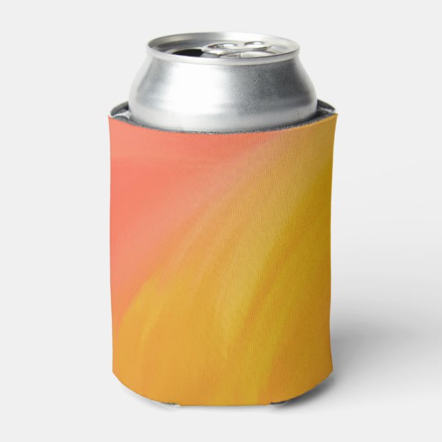 Rafraîchisseur Pour Canette Corail Orange Vague Fluide Jaune Marbre (Can devant)
