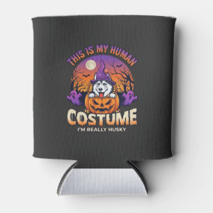 Rafraîchisseur Pour Canette Costume Humain Husky Citrouille Halloween Fantômes
