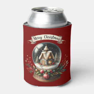 Rafraîchisseur Pour Canette Cosy Christmas Snow Globe Cottage Scène