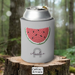Rafraîchisseur Pour Canette Cosy Crochet Watermelon Fruit Monogramme esthétiqu
